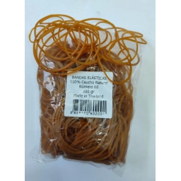 BANDAS EL. BOLSA DE 200 GR nro 60 100% CAUCHO NATURAL