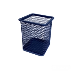 PORTALAPIZ METAL CALADO CUADRADO NEGRO